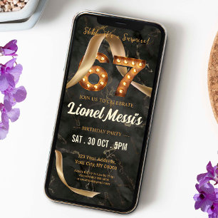 Invitation mobile Surprise 67e anniversaire