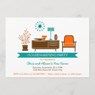 Invitation Mobilier moderne Fête de réchauffement de la maiso