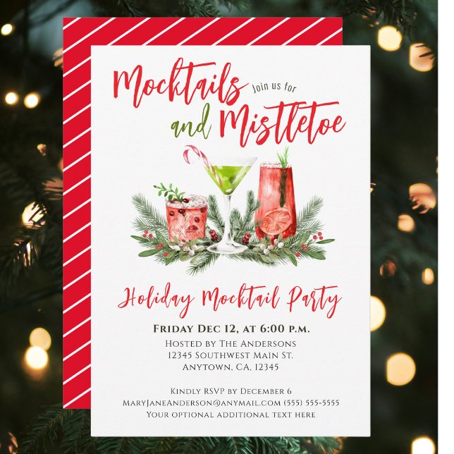 Invitation Mocktails Festif et Mistletoe (Créateur téléchargé)