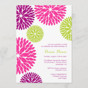 Invitation MOD BLOOMS - Mariage, Anniversaire ou toute occasi