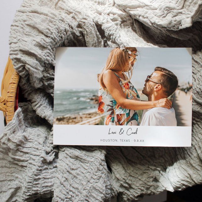 Invitation MOD Para photo horizontale Enregistrer la date (Créateur téléchargé)
