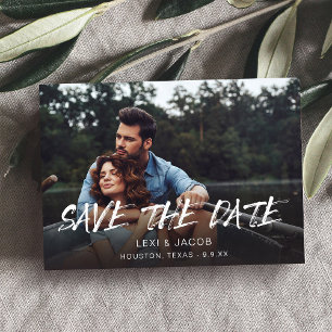 Invitation MOD Photo & Calligraphie 5 Enregistrer la date