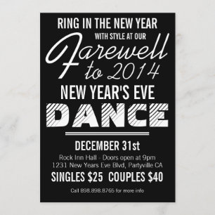 Invitation Mod Retro Style Nouvel An