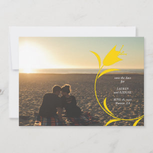 INVITATION MOD YELLOW TULIP MARIAGE ENREGISTRER LA DATE