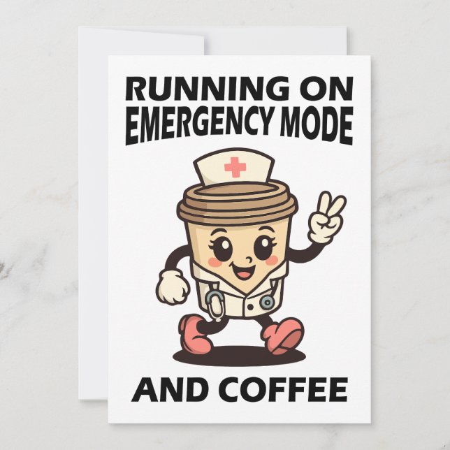 Invitation Mode d'urgence actif - Alimenté par café (Devant)