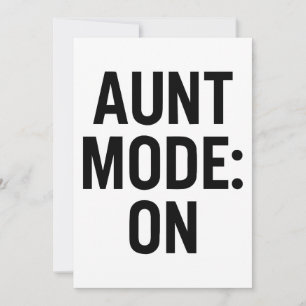 Invitation Mode Tante Activé - Amusant Humour de famille