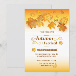 Invitation Modèle d'affiche de Festival d'Automne