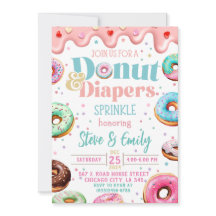 Modèle de Baby shower à saupoudrer de Donut et de 