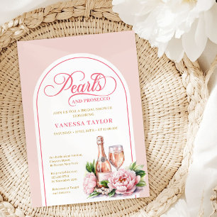 Invitation Modèle de Baby Shower Mariage Rose et Or Élégant