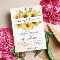 Modèle de baby shower tournesols amour en fleur