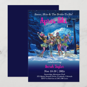 Invitation Modèle de bachelorette après ski modifiable