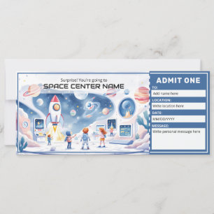 Invitation Modèle de billet du Centre spatial - Musée de l'es