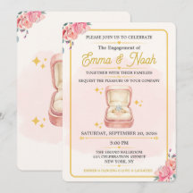 Modèle de carton d'invitation élégant à fleurs pou