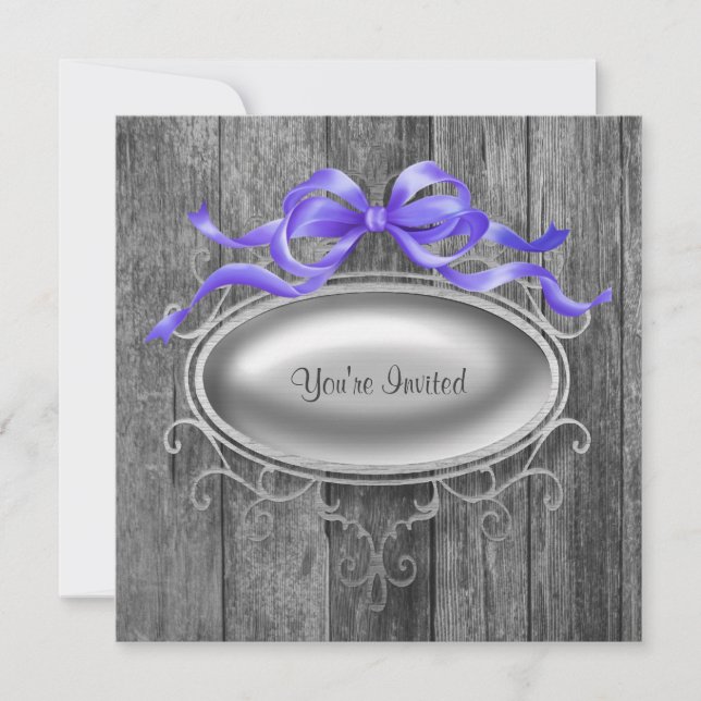 Invitation Modèle de carton d'invitation élégant pour fête en (Devant)