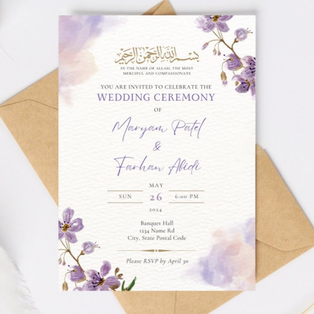 Invitation Modèle de carton d'invitation islamique Nikkah mod (Créateur téléchargé)