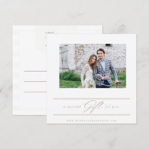 Invitation Modèle de certificat-cadeau photographique