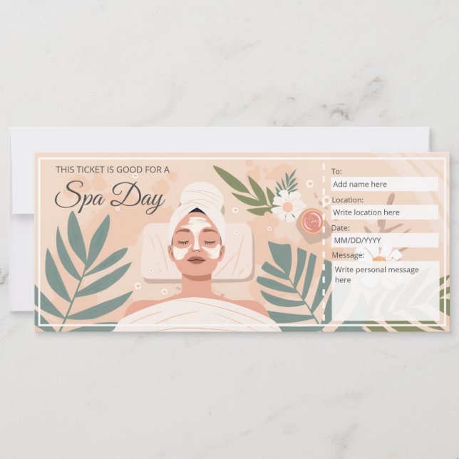 Invitation Modèle de certificat-cadeau Spa modifiable (Devant)