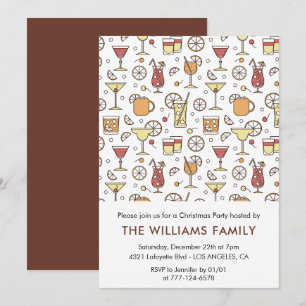 Invitation Modèle de cocktail pour soirée de Noël 