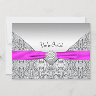 Invitation Modèle de fête pour toutes occasions Rose Chaud