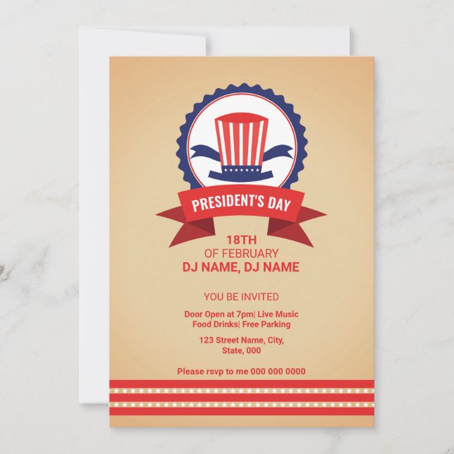 Invitation Modèle de Flyer de la Journée des Présidents des É (Devant)