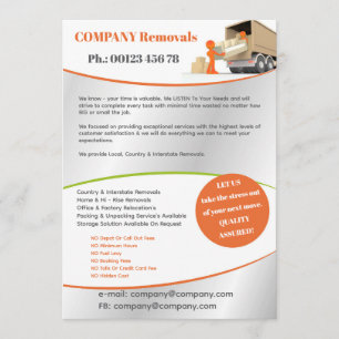 Invitation Modèle de flyer de service de déménagement