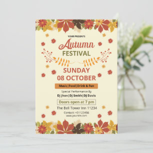 Invitation Modèle de Flyer pour le Festival d'Automne   Invit