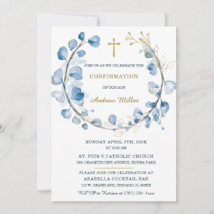 Invitation Modèle de garçon de confirmation imprimable