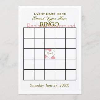 Invitation Modèle de jeu de bingo