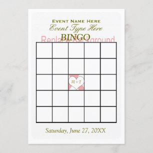 Invitation Modèle de jeu de bingo-test