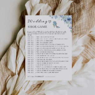 Invitation Modèle de jeu de chaussures Mariage bleu,