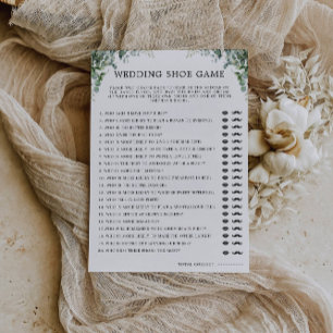 Invitation Modèle de jeu de chaussures Mariage de verdure,