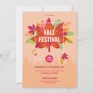 Invitation Modèle de la circulaire de fête d'automne