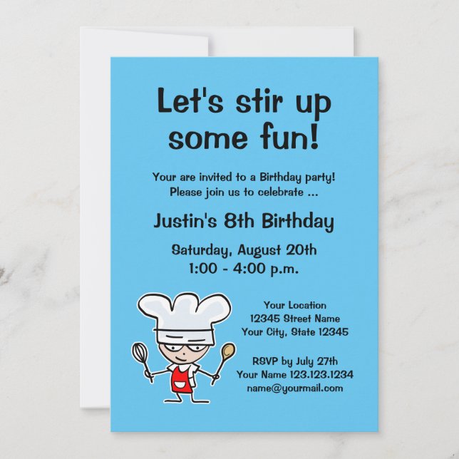Invitation Modèle de la fête d'anniversaire (Devant)