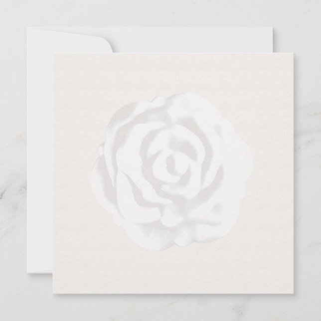 Invitation Modèle de la Rose blanche (Devant)