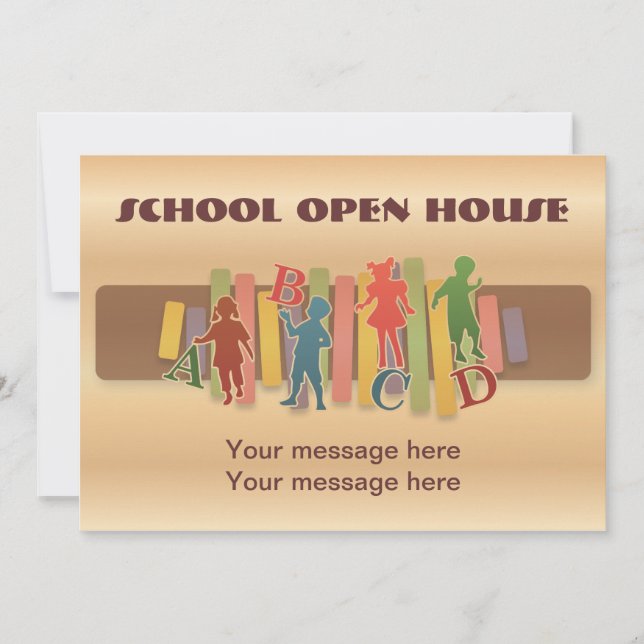 Invitation Modèle de l'enseignement primaire (Devant)