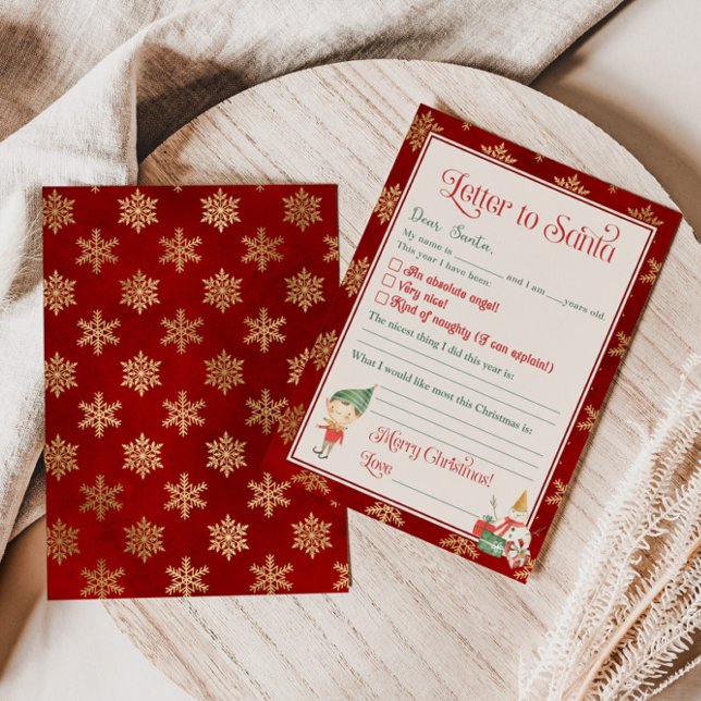 Invitation Modèle de lettre au Père Noël de la part d'un garç (Créateur téléchargé)