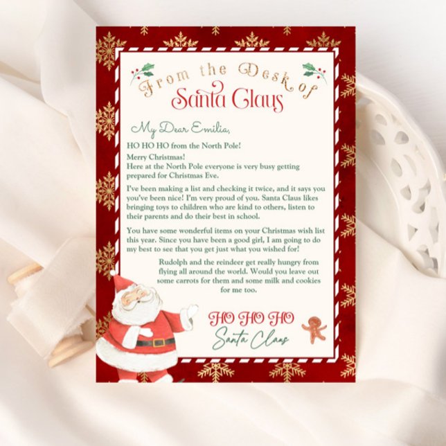 Invitation Modèle de lettre personnalisée du Père Noël (Créateur téléchargé)
