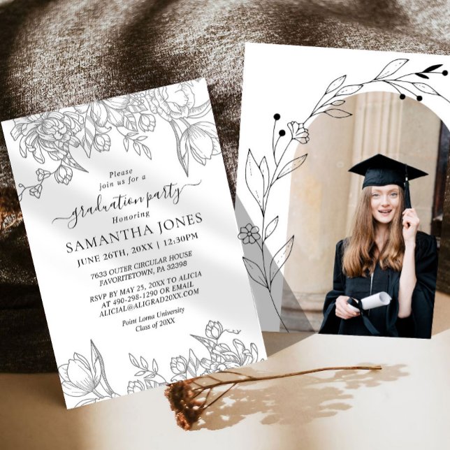 Invitation Modèle de l'invitation à la graduation minimale (Créateur téléchargé)