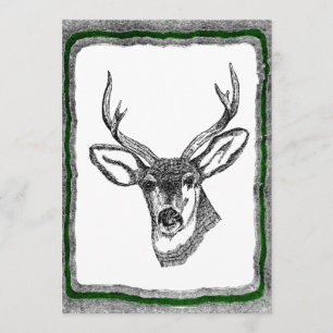 Invitation modèle de l'invitation à la retraite Vintage Deer 