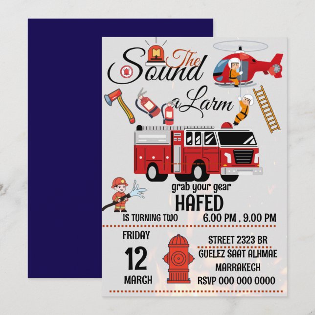 Invitation modèle de l'invitation de fête d'anniversaire des  (Devant / Derrière)