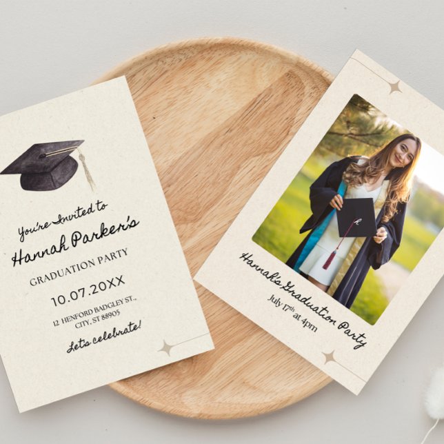 Invitation Modèle de l'invitation de la fête de graduation (5 (Créateur téléchargé)