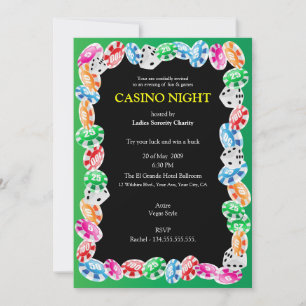 Invitation Modèle de l'invitation de la fête de nuit du casin