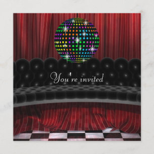 Invitation Modèle de l'invitation de Mirror Ball Disco Party