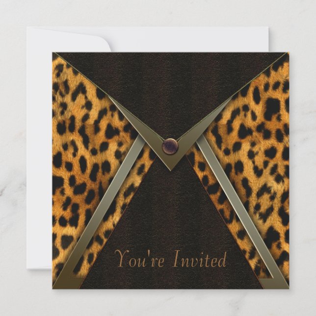 Invitation Modèle de l'invitation du parti Leopard (Devant)