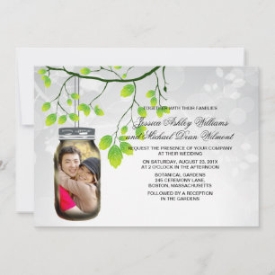 Invitation Modèle de Mariage extérieur Mason Jar