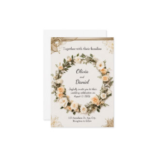 Invitation Modèle de mariage personnalisable et imprimable
