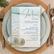 Modèle de menu de mariage Dollar de Sable