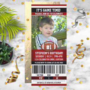 Invitation Modèle de photo d'anniversaire de football