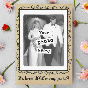 Invitation Modèle de photo vintage pour fête d'anniversaire d