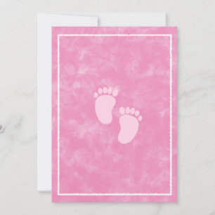 Invitation Modèle de rectangle pour Baby Shower à l'aquarelle